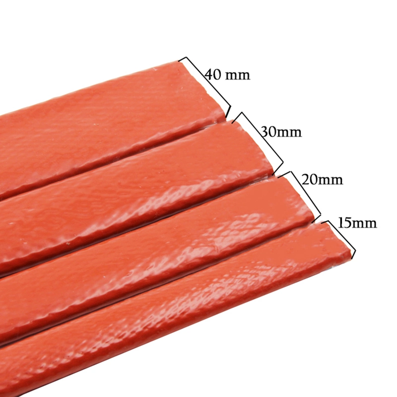 Incombustible Funda de silicona de alta resistencia a la temperatura del tubo de fibra de vidrio.