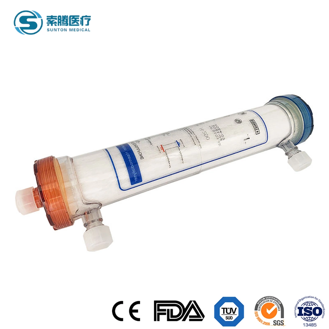 Alta/Baja Sunton Flux Flux Hemodialyzer dializadores China CE Certificado ISO Hemodialyzer dializador grado quirúrgico de los fabricantes de alto flujo Hemodialyzer dializador