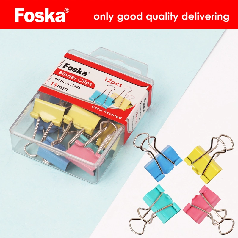 Foska Good Quality Metal Color Binder Clips