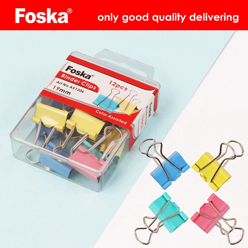 De Buena calidad de color Metal Foska Binder clips