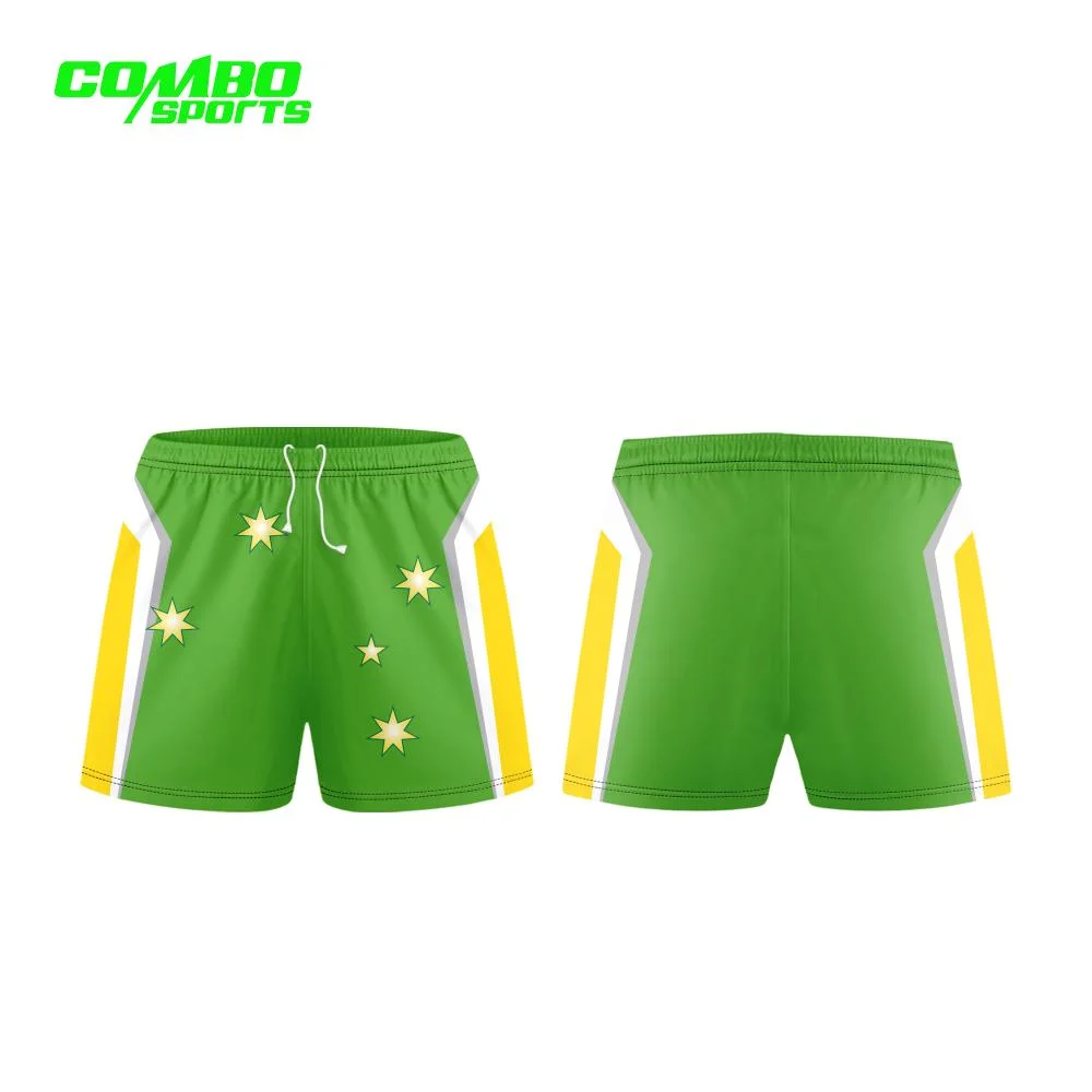 Professional Durable Sublimation Club Rugby Short Fashion Cut and Sewn Rugby Short with Stars