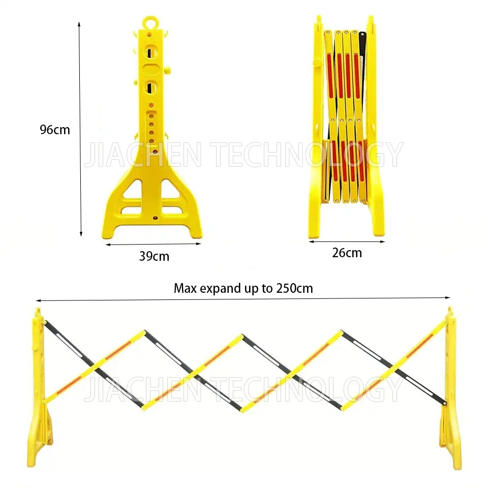 Water Filled Construction Isolation Yellow Plastic Road Traffic Expandable Barrier