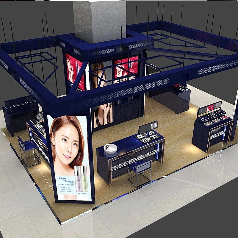 Shopping Malls Booth Cosmetic Display Cabinet