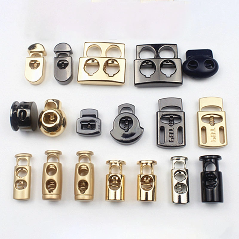 Cord Button Buckles Metal Cord Spring Buckle Toggle Stopper Round Rope Stopper Buckle Custom Design Metal Cord Lock Zinc Alloy