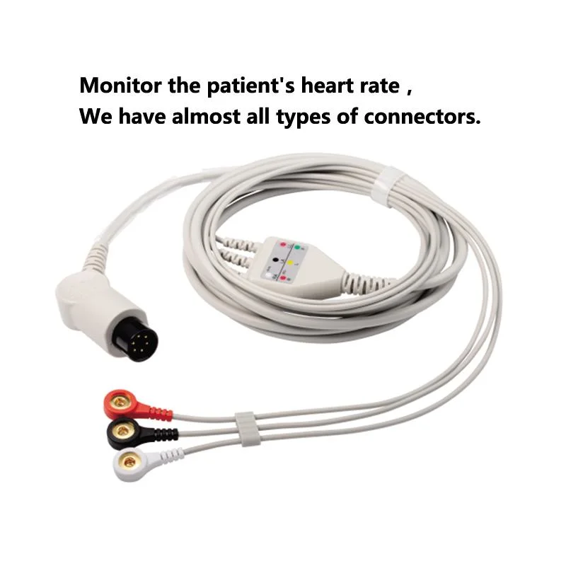 Aha 6p 3leads ECG Cables with Compatible ECG