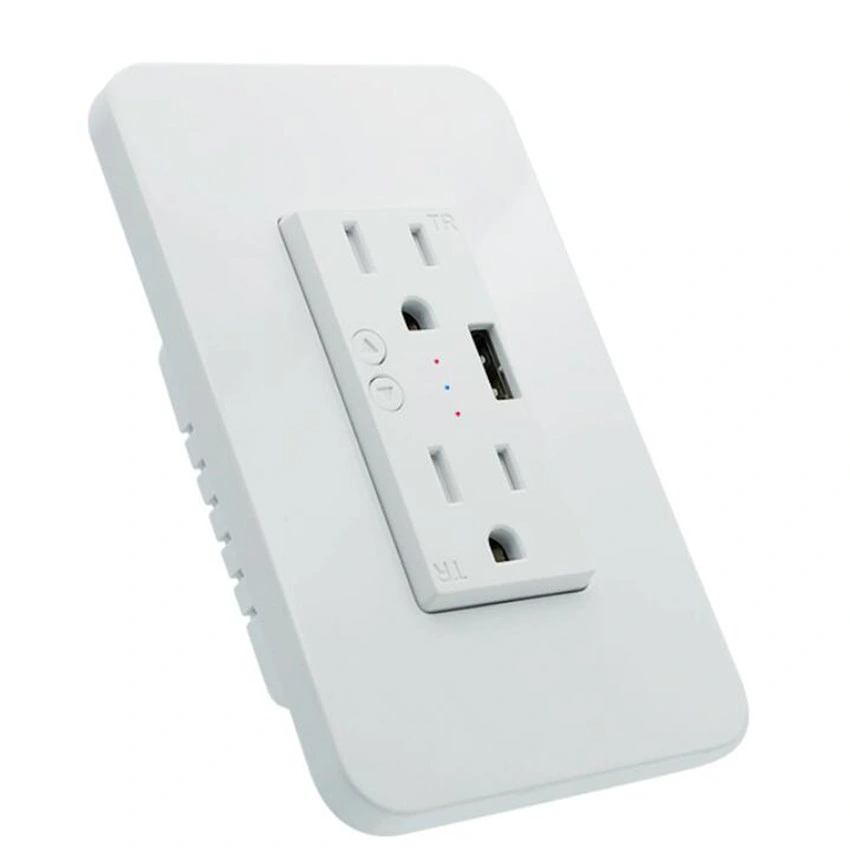 Power Outlet Works with USB Smart WiFi Socket USB Wall Outlet