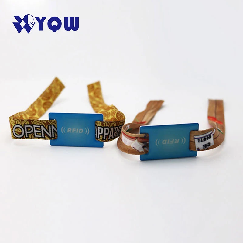 New Innovation Customized 13.56MHz PVC Card Woven RFID Wristband NFC Bracelet