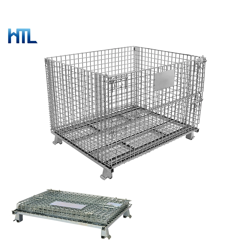 Personnalisés empilable Heavy Duty entrepôt logistique Wire Mesh cage de métal