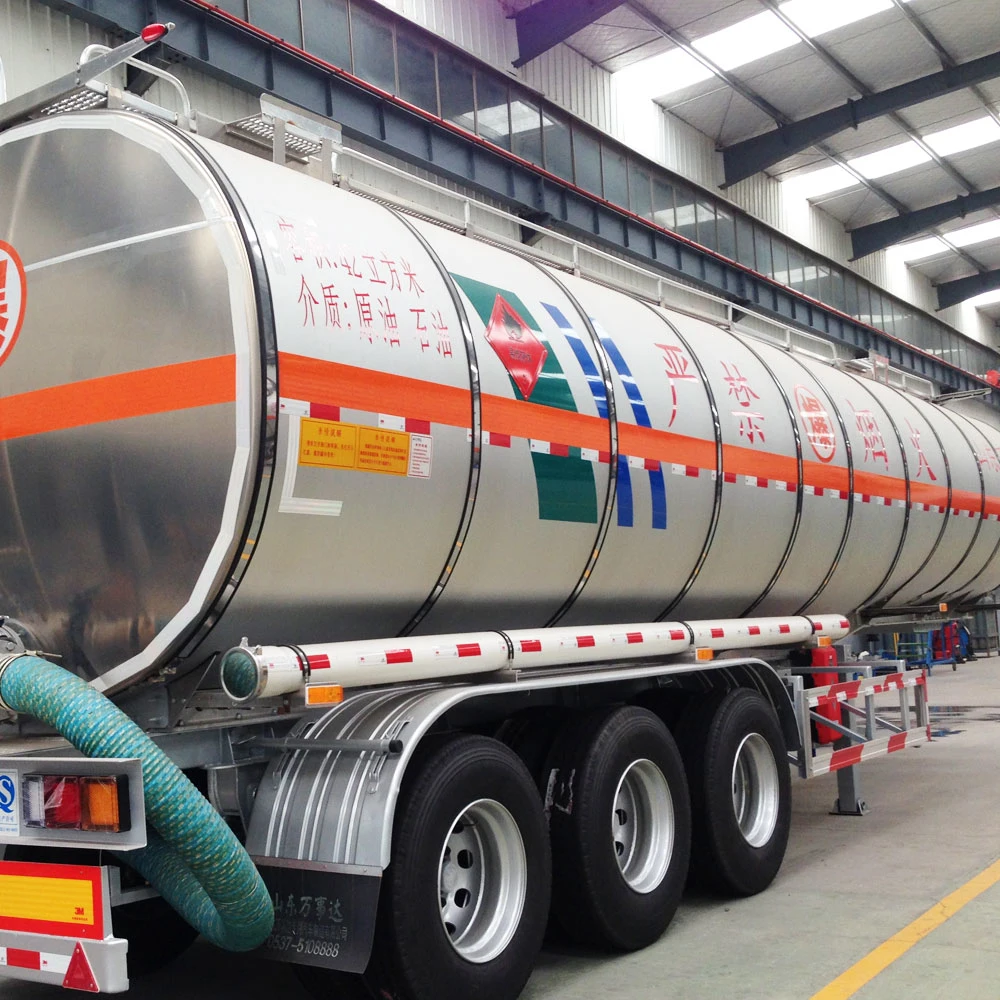 Heavy Oil Tanker Cargo Trailer Liquid Petrol Acid Tank Semi Trailer Fuel Truck Trailers