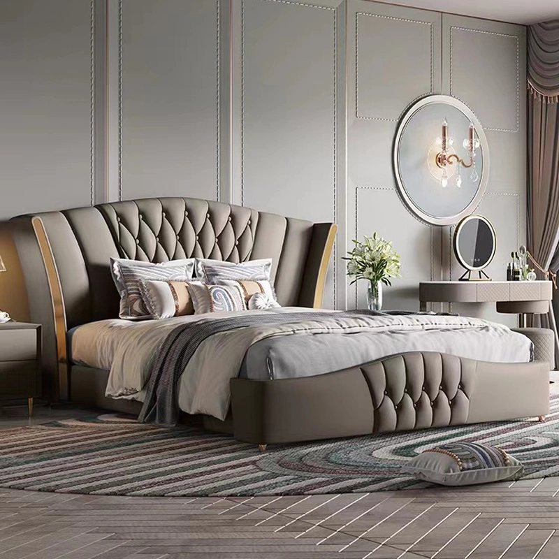 Современные спальни Queen Size, отель кровать, мебель из дерева мебелью с одной спальней роскошь кинг сайз