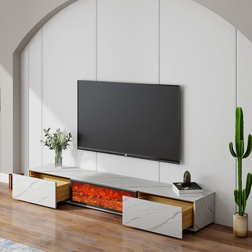 Modern Light Luxury Fireplace TV Stand