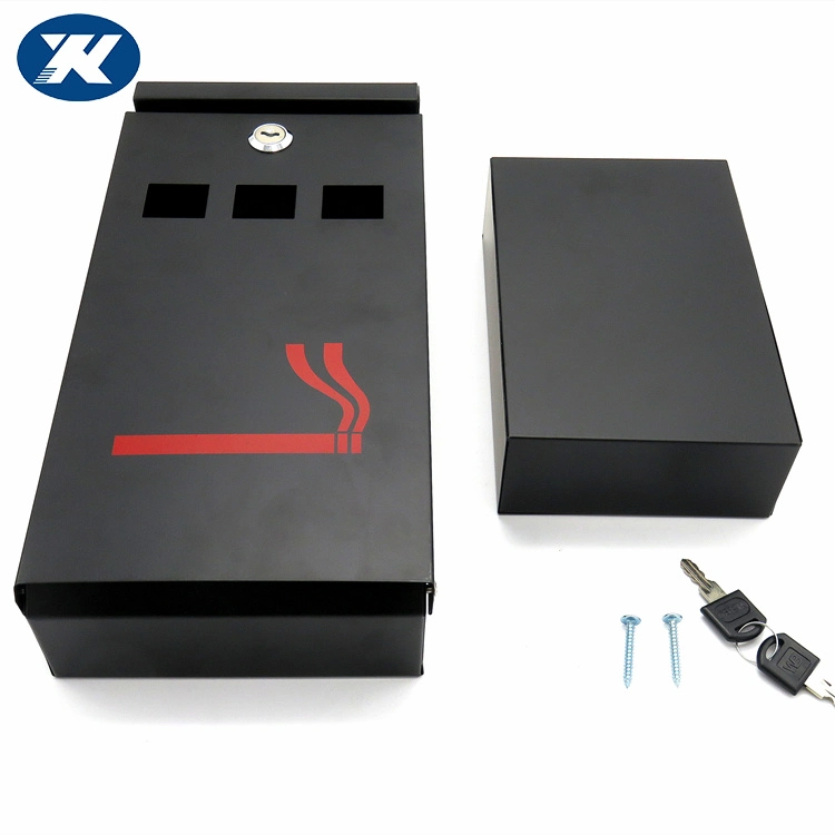 Wall Mounted Outdoor Powder Coating Ashtray Cigarette Box