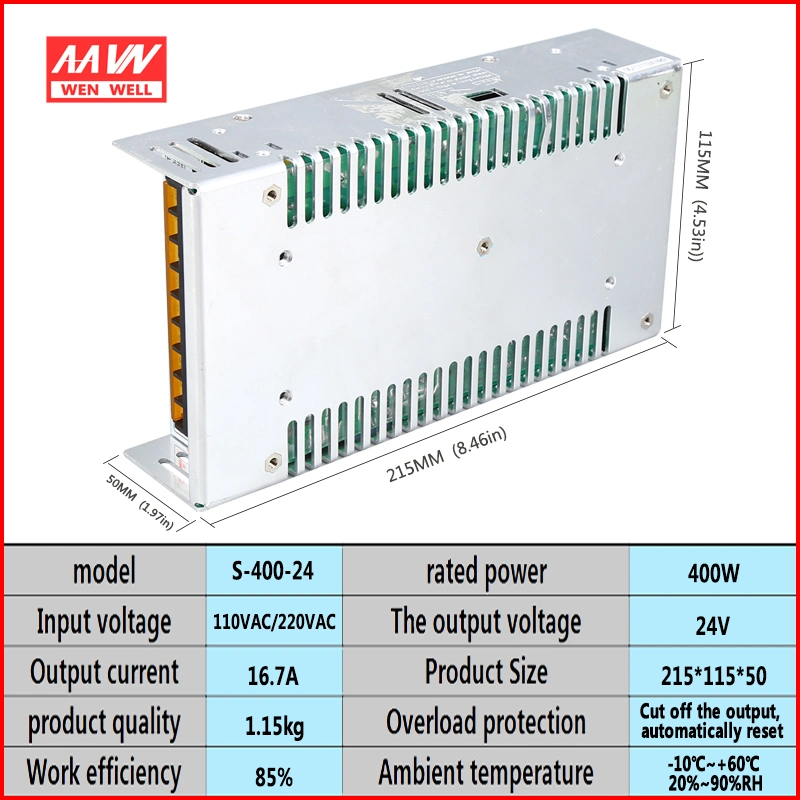 S-400-36V Regulated Switching Power Supply 11A 400W AC/DC Power Adapter