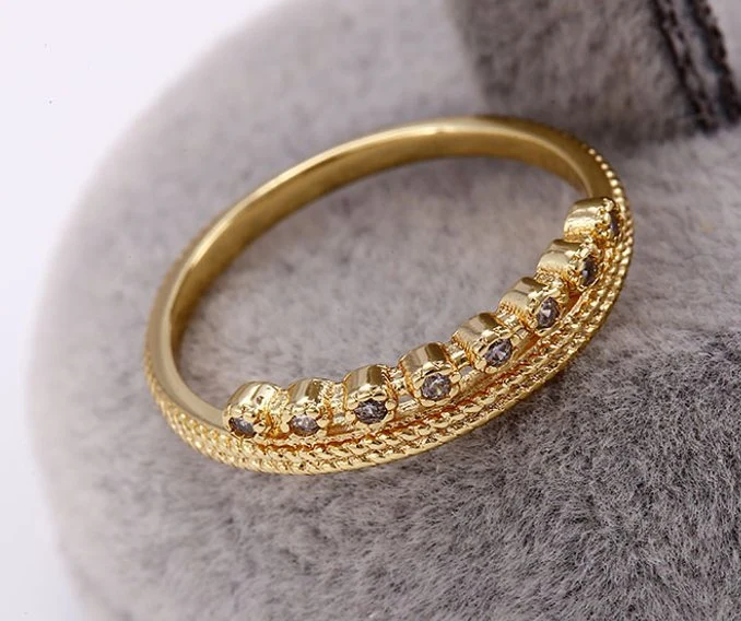 Gift Jewelry 14K Gold Color Plated Fashion Rings Charm