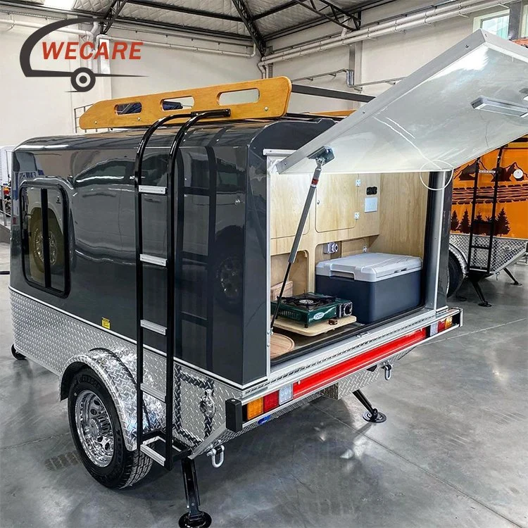 Onlywe pop up con cocina Venta caliente de color gris Caravana Camper tráiler