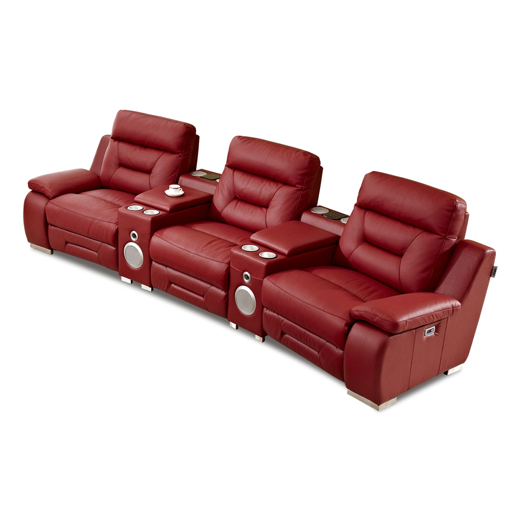 Modern Executive Furniture Home Concise Theater Recliner Leather Sofa