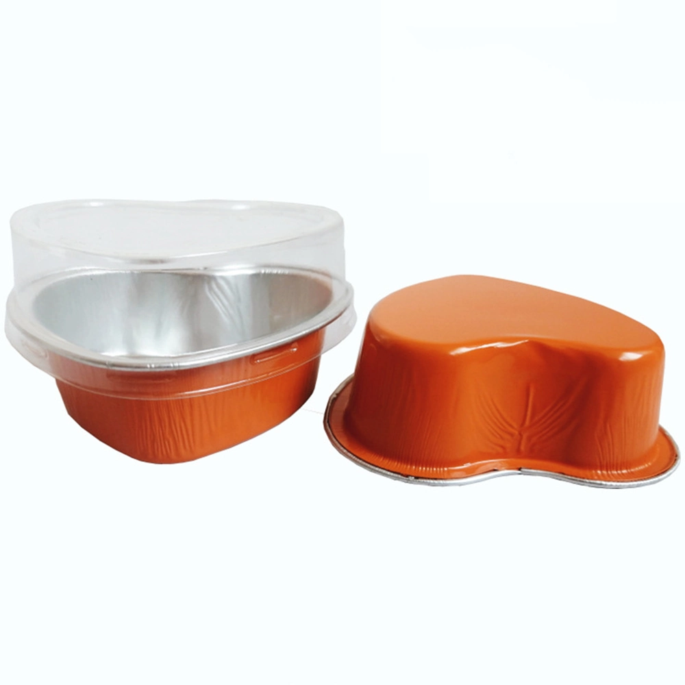 Hochwertige Bunte Herz Form Aluminium Folie Kuchen Cup