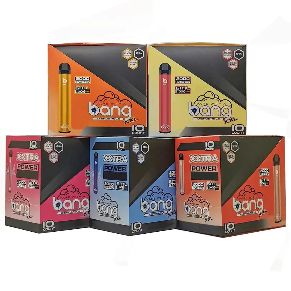 Cigarrillo electrónico Bang XXL VAPE Pen 2000 Puffs 3,5 ml Batería de 650 mAh