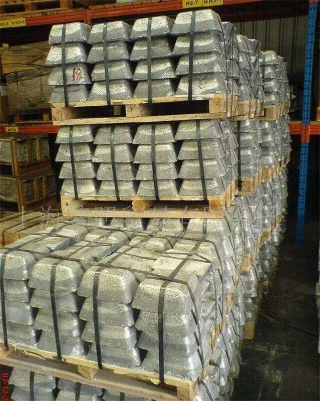 Plata Blanco Color Antimony Ingot 9990 Stibium Metal SB Ingot 99,9% 99,85% 99,65% 9985 lingotes de antimonía refinada de alta pureza