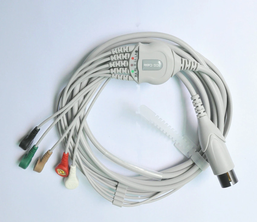 Hwatime ECG Cable 5 Leads ECG Cable Snap