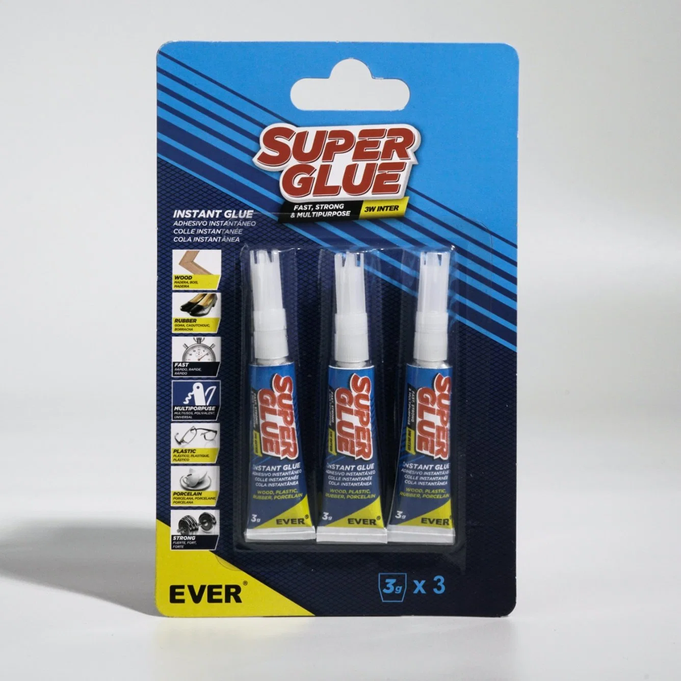 3 Pack 2g алюминиевые трубы для пластмассовых Cyanoacrylate мгновенный клей Super Glue