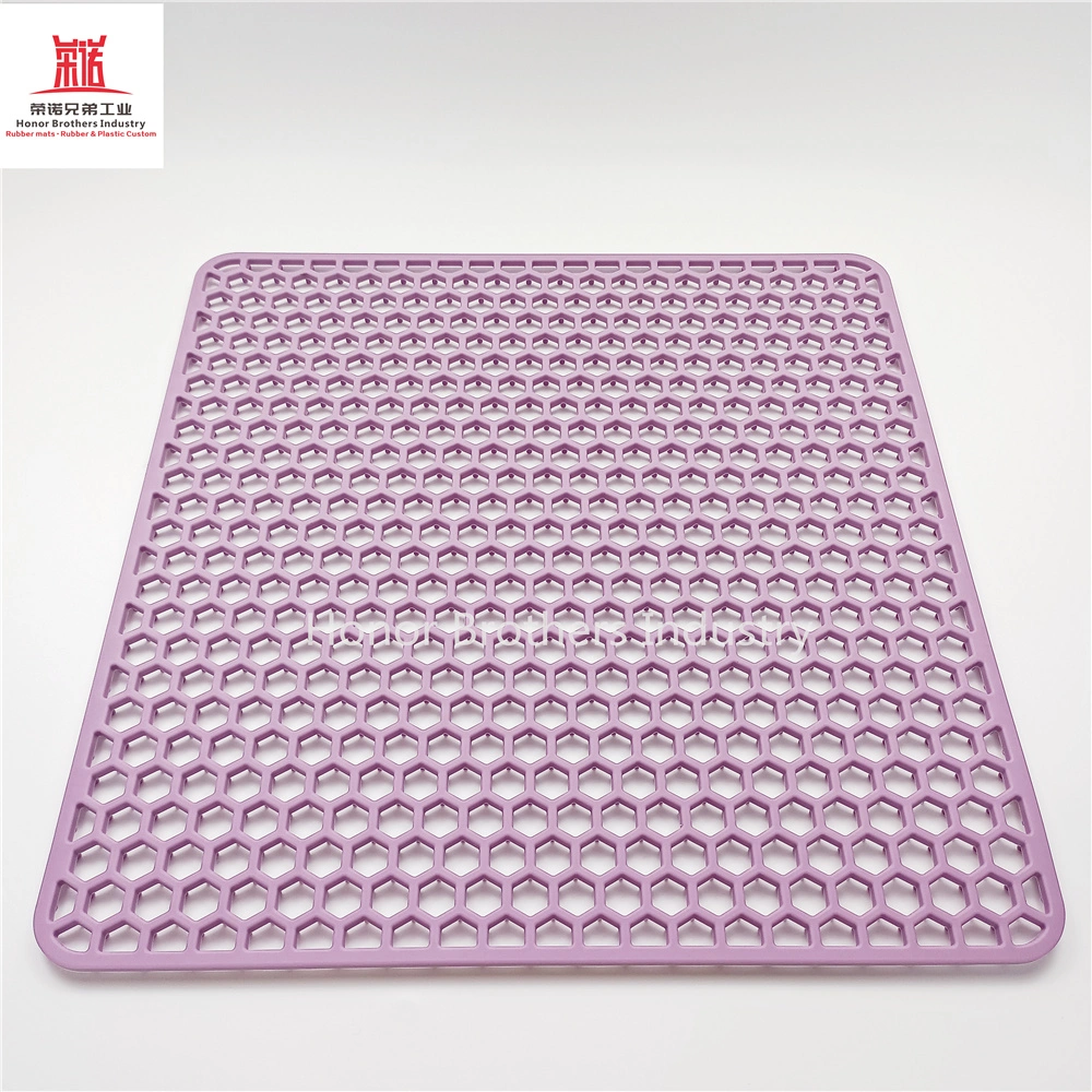 Tapete de secagem de silicone resistente ao calor alveolar Placemat Sink Mat para Mesa de cozinha