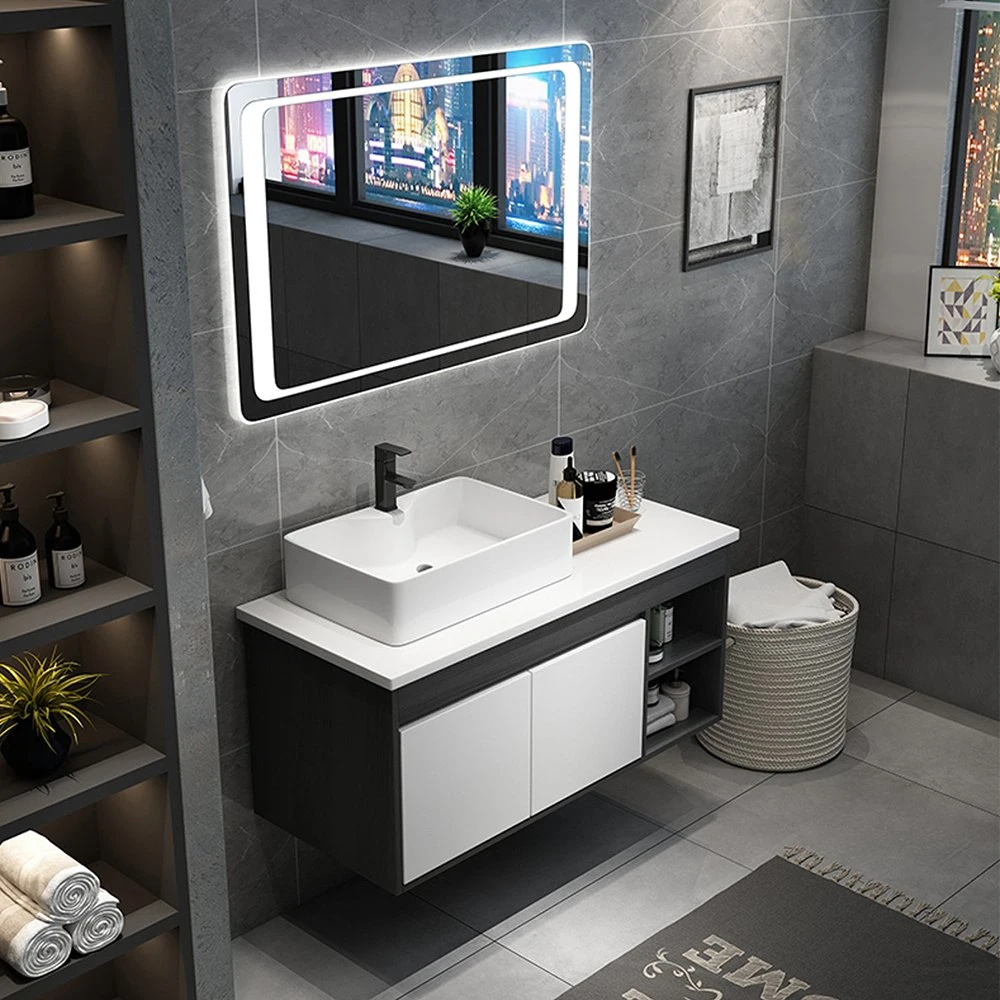 Modern Solid Wood Cabinet European Style Luxury Bathroom Vanity Units