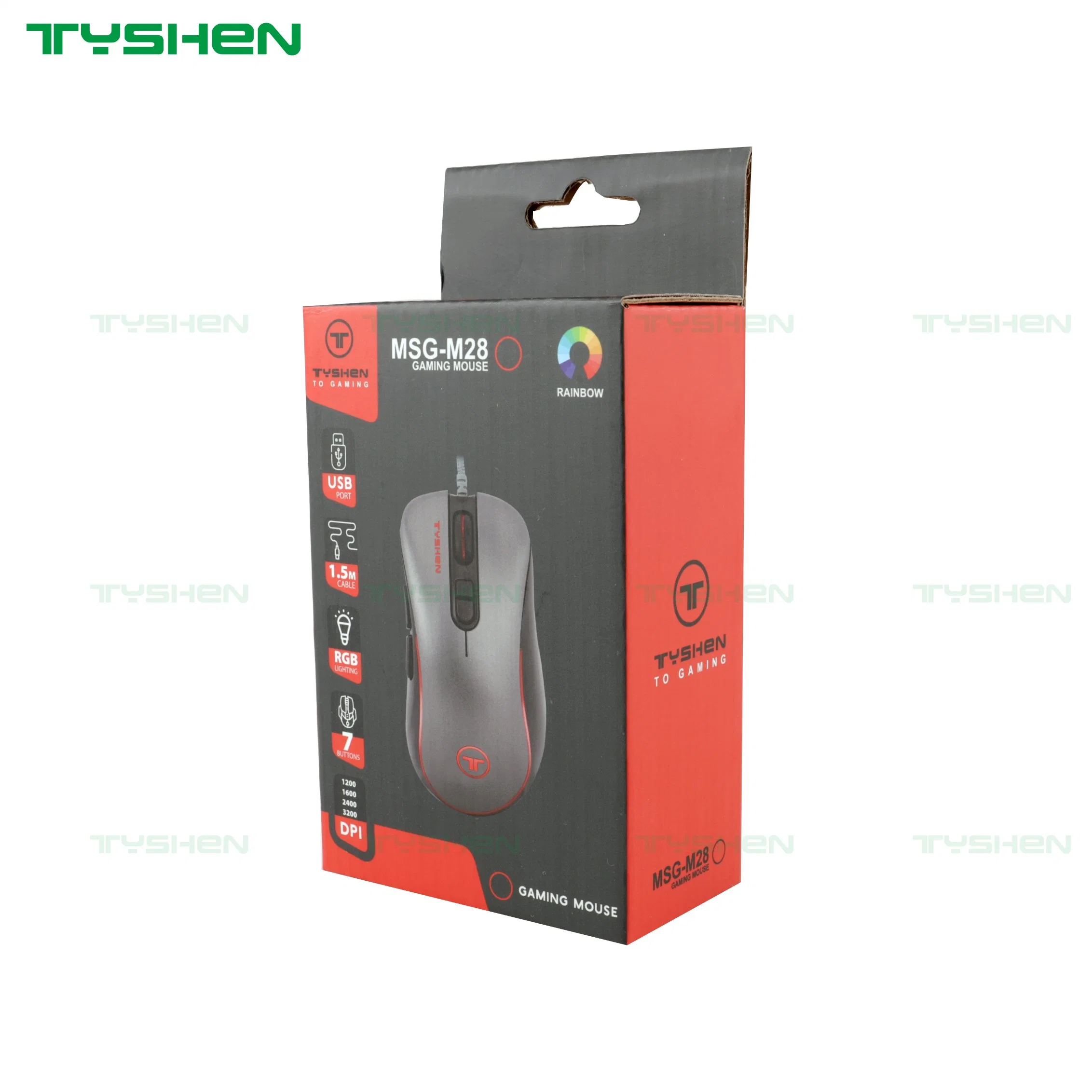 USB Port Computer Gaming Mouse, Matte UV Oil Grey Color, 3200 Dpi in Stock