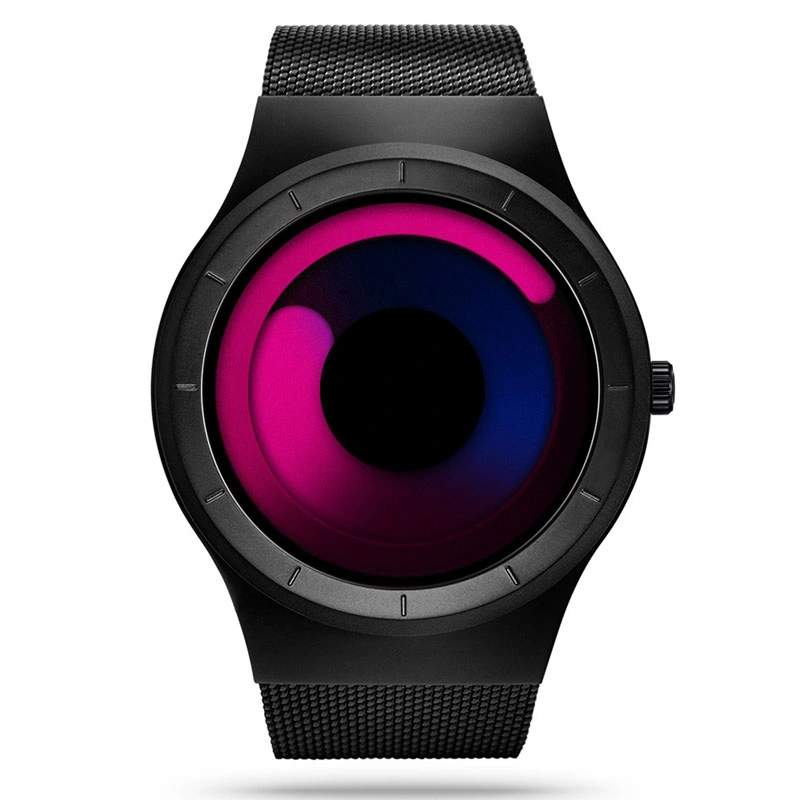 Couple Watch Trend Color Collision Creative Needle-Free Vortex Concept Watch Quartz Watch Men (CFWT-032)
