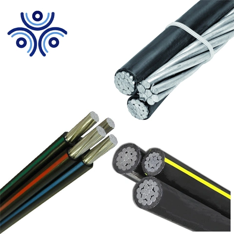 Electric 0.6/1kv Power Aluminum Conductor XLPE Insulated Overhead Aerial Bunched Cable, Duplex/Triplex/Quadruplex Service Drop/Urd/ABC Wire Bundled