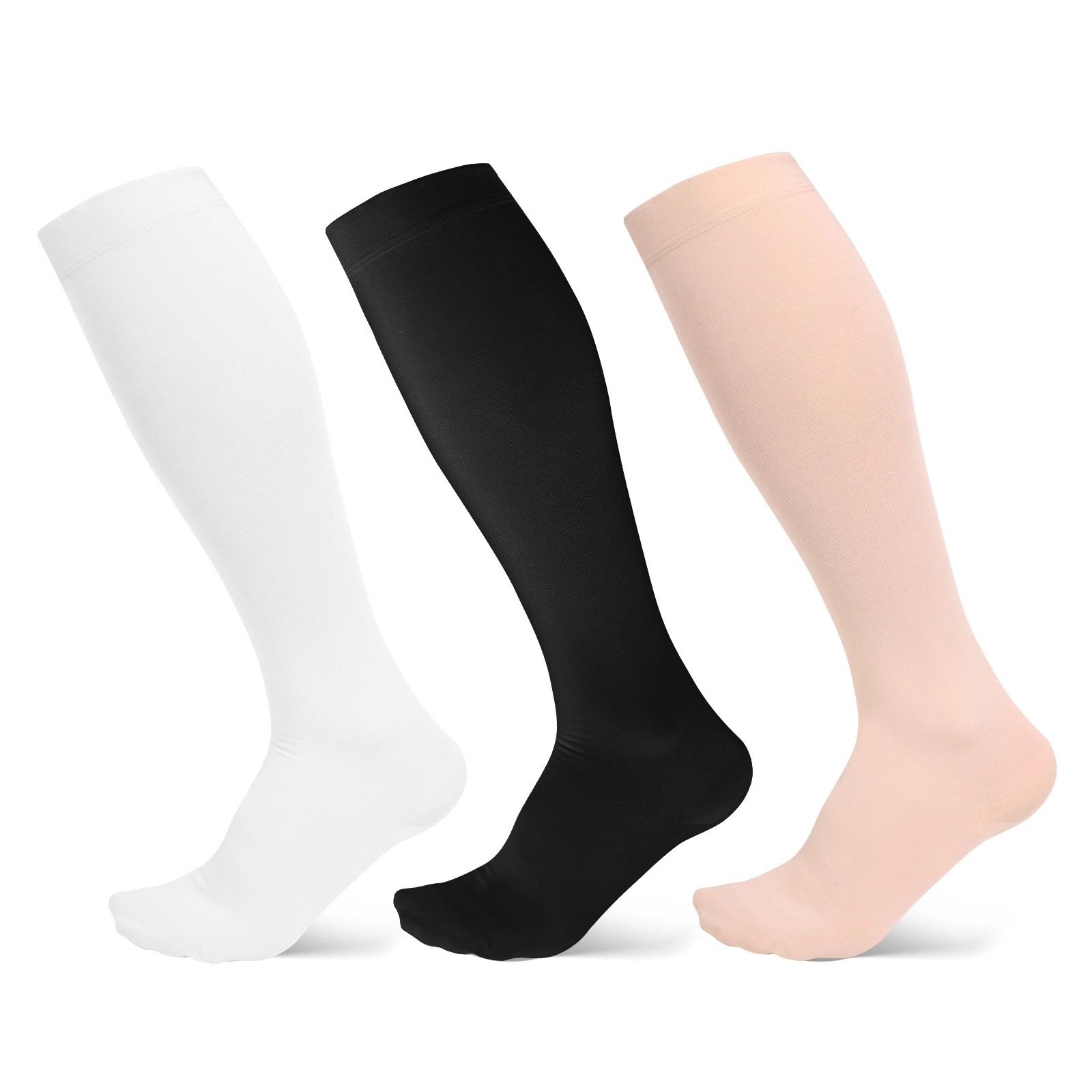 Sinocare Closed Toe Compression Socks 20-30mmhg Support Circulation Recovery Shin Splints Varicose Veins 4 Pairs Compression Socks