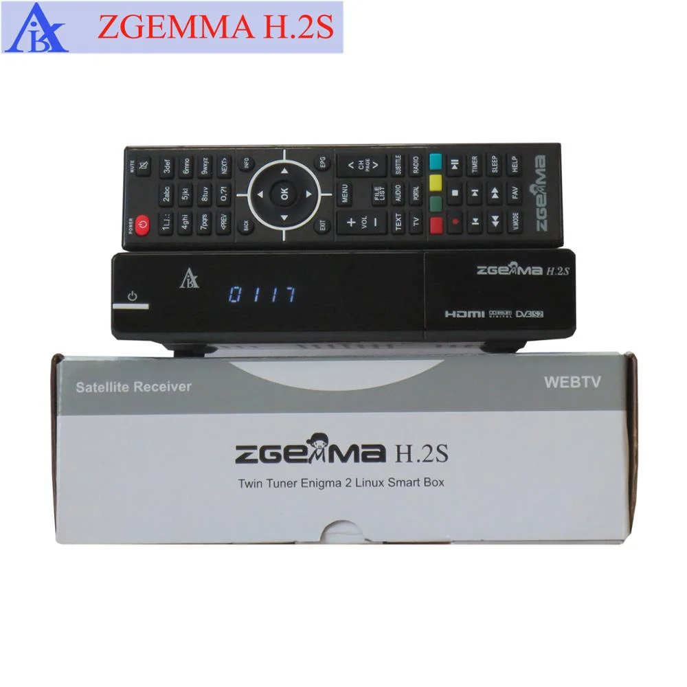 Receptor de satélite digital Zgemma H.2s Twin Tuner com DVB-S2 e DVB-T2