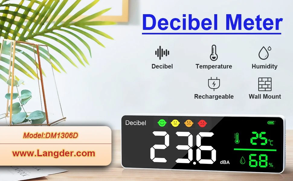 Popular Decibel Meter Wall Mounted Sound Level Detector Noise Meter