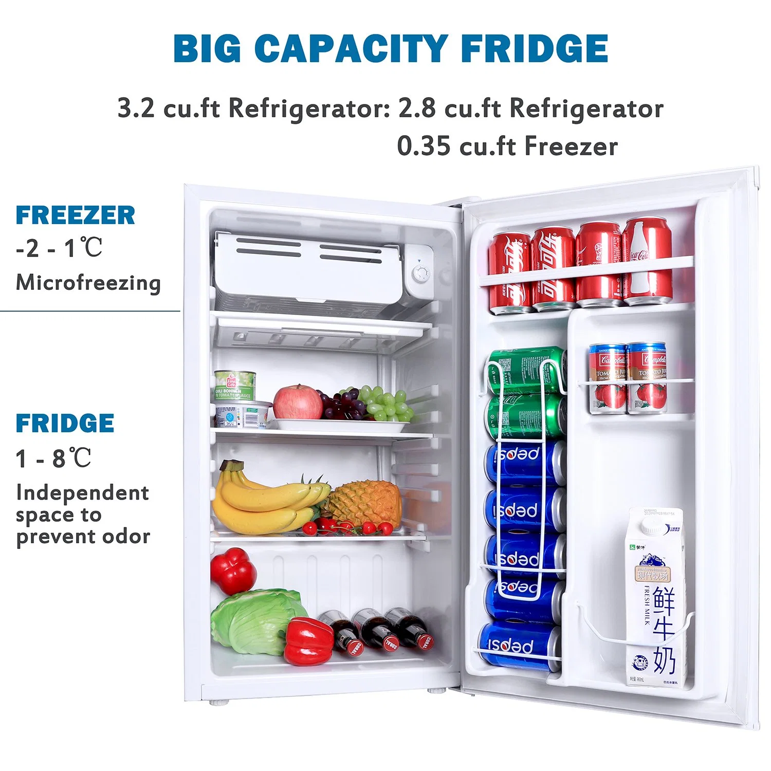 Venda por preço competitivo aço inoxidável Frigorífico Frigorífico Home 90L MARCAÇÃO, cUL, GS