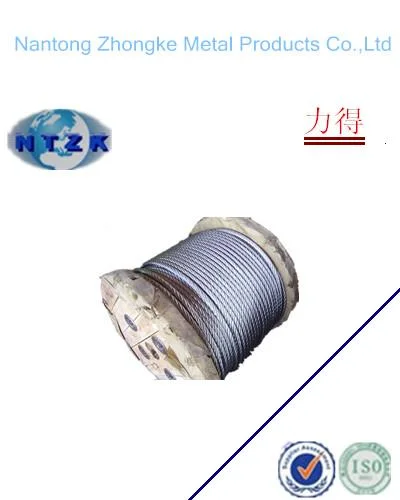 6*19+Iwrc Ungalvanzied and Galvanized Steel Wire Rope Cheap Elevator Steel Cable Wire Rope