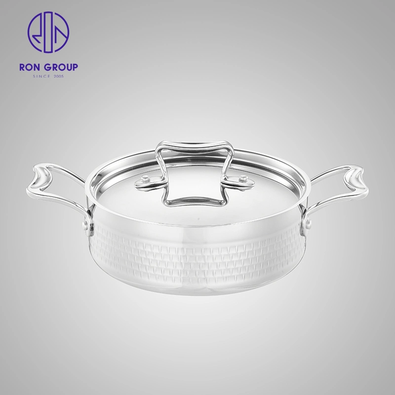 High quality/High cost performance  Stainless Steel Double Ears Shot Stockpot Sauce Pot Cookware for Hotel Restaurant