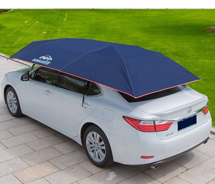 Sunproof Semi-Auto Car Cover Umbrella Oxford Cloth