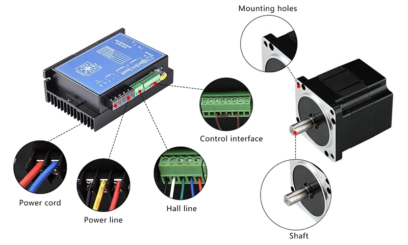 1/8 1/5 Scale 48V 12V 90watt 150 W 300W 450W 500W 1 HP 2 Speed Sensored Electric Fan Brushless DC Motor 3000rpm