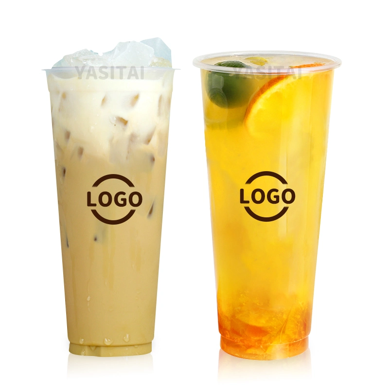 China 2023 Hot Sell PP Soft Clear Cups for Smoothie Juice Fruit Boba Bubble Tea Cup