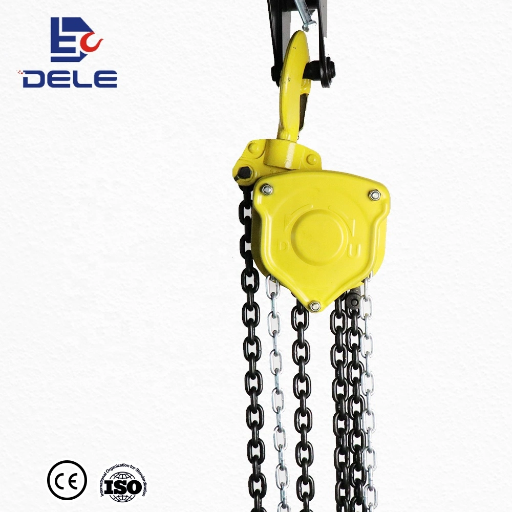 Dele Manual Chain Hoist Manual Movable Chain Pulley Block Durable Chain Block Vc-5t