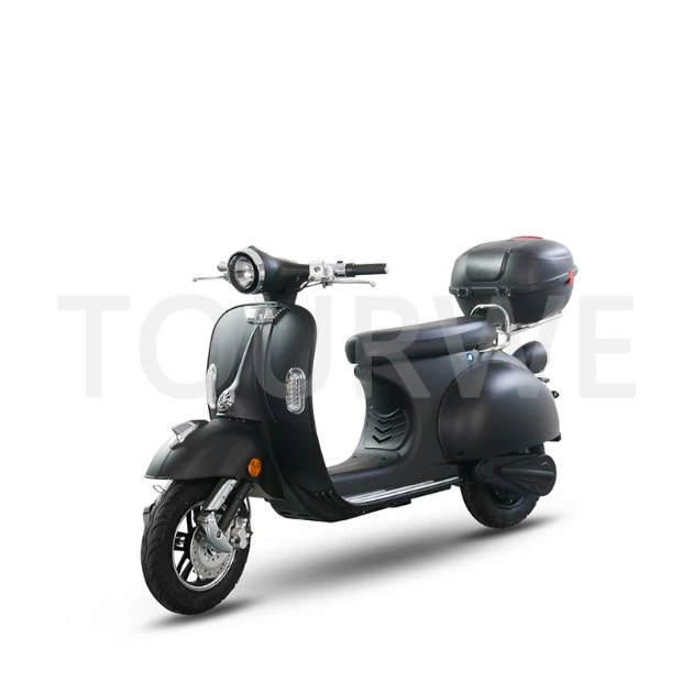 Lady Style Classic Vespa EEC 72V40ah Removable Lithium Battery Electric Scooter Big Wheel Hydraulic Brake 3000W Motor