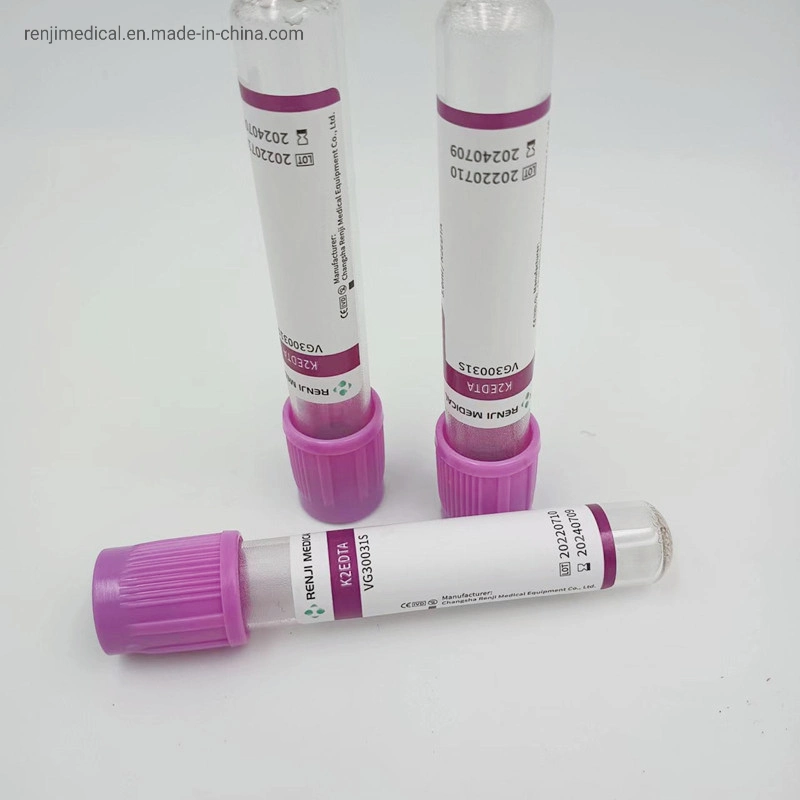 Medical EDTA Disposable Sample Vacuum K3 Blood Collection Tube