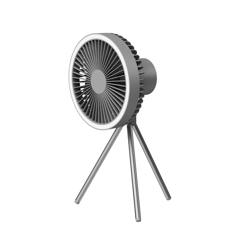 Nouveau ventilateur de plafond portable pour camping en plein air avec trépied, rafraîchisseur d'air de table pour camping estival avec éclairage.