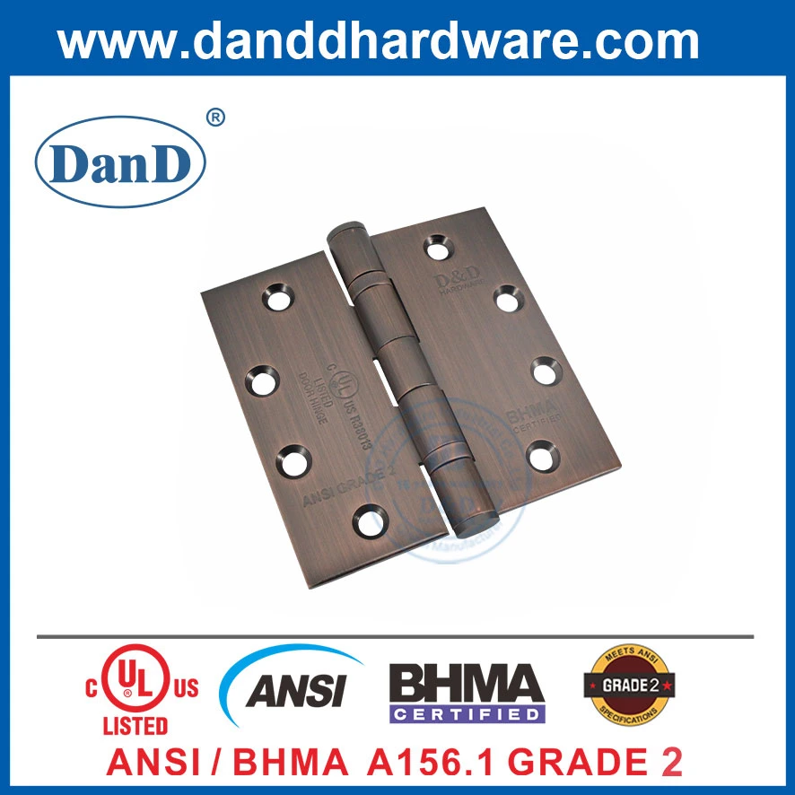 ANSI Stainless Steel Door Hardware Bhma Antique Copper Ball Bearing Hinges
