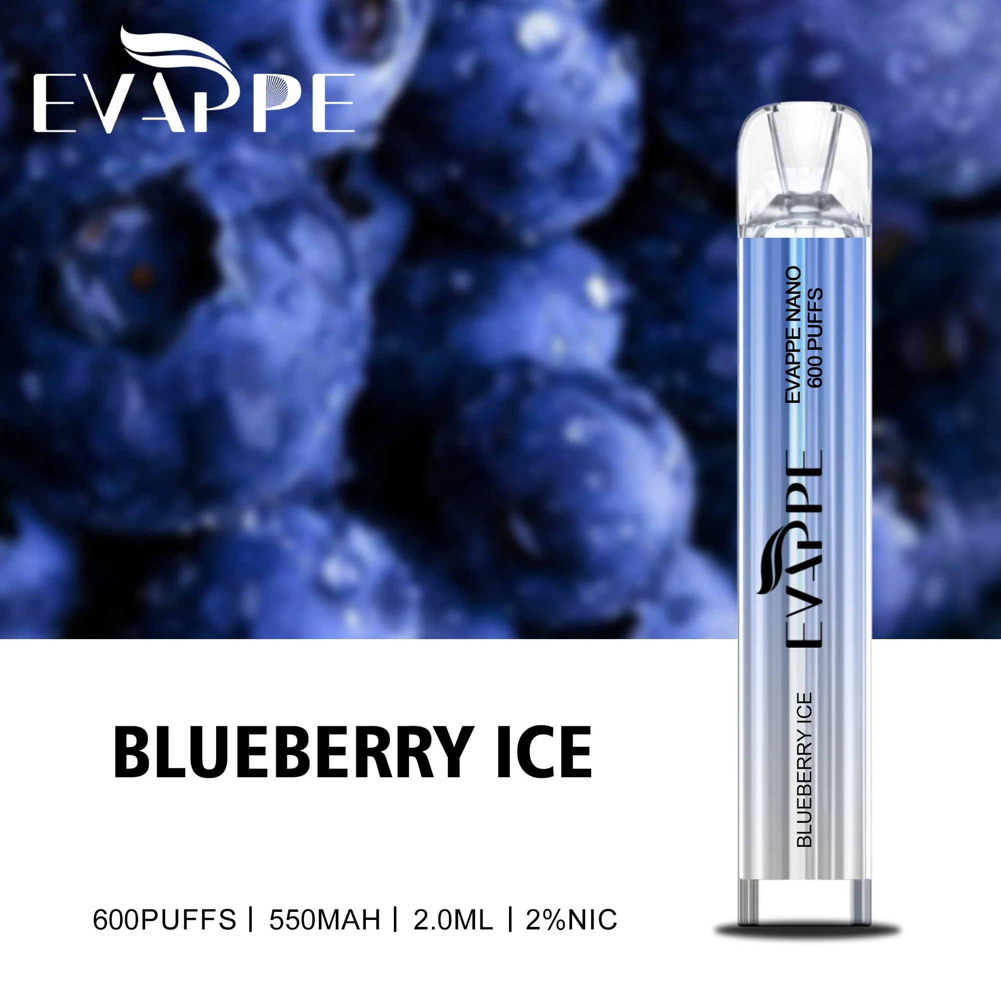 Made in China Evappe Nano 600 Puffs Bar 2ml 550mAh Resistance: 1.2&Omega; Disposable/Chargeable Viporizer Vape Pen EGO Electronic Cigarette Vape
