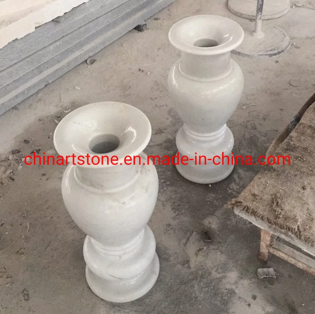 White Marble Flower Vase for Inner Decoration