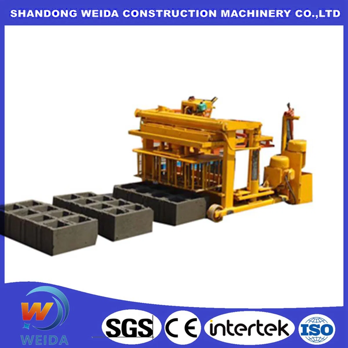 Manufacturer Supply Qt4-28 Small Egg Laying Mobile Sand Fly Ash Hollow Paving Curbstone Solid Cement Concrete Brick Making Machine with Block Mould for House