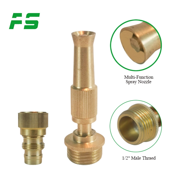 1/2in Male Thread Spraying Brass High Pressure Direct High quality/High cost performance  Durable Nozzle Water Spray Gun Garden Water Nozzle