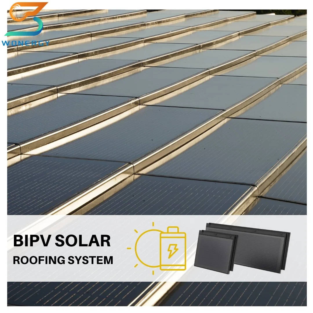 2023 Nuevo estilo 87W Solar Shingle techo baldosas flexible Fotovoltaica Baldosas de techo solar