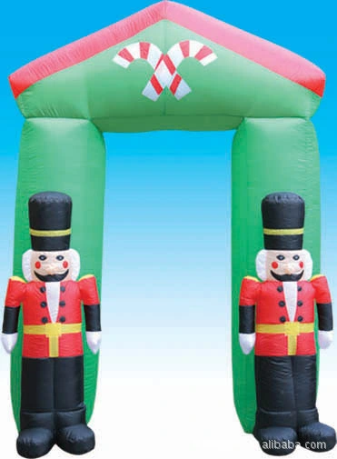 2023 X′ جديدة ماس عيد الميلاد المنتفخة Snowman and Santa Arch ممر كبير للمنزل في الهواء الطلق